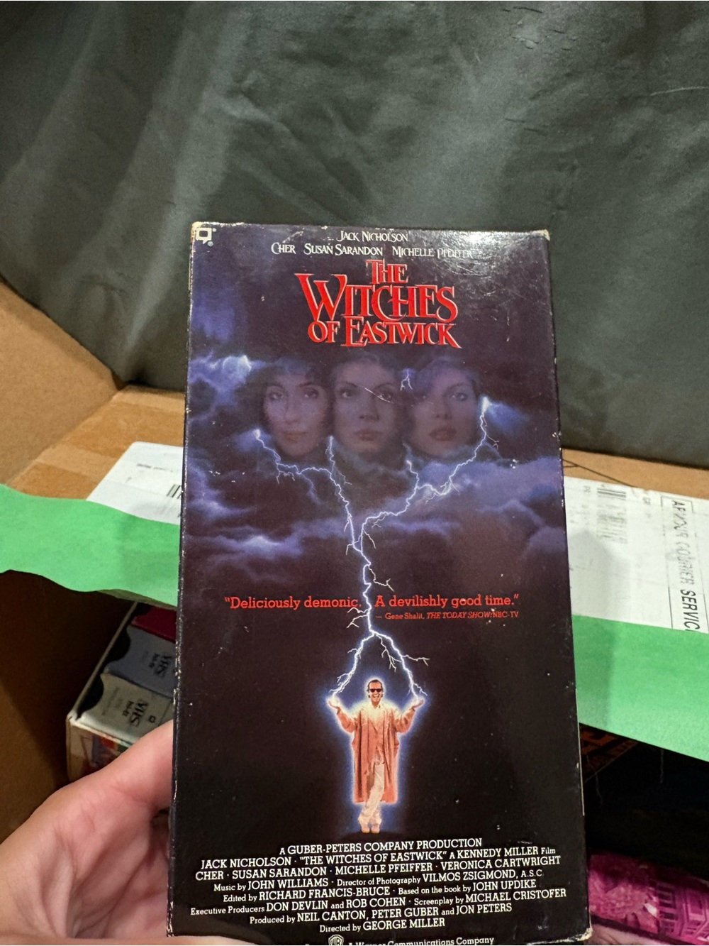 The Witches of Eastwick VHS Movie Tape - Dark Purple Cover